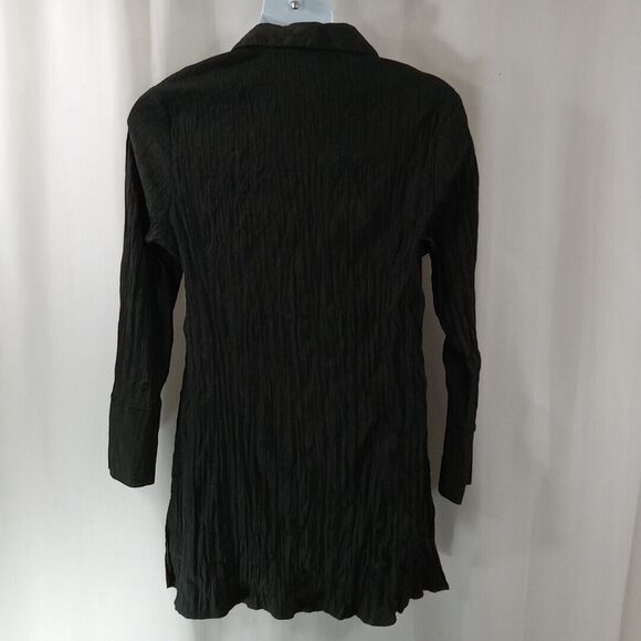 Ashley Stewart shirt Dress women's size 18 black button up - Picture 6 of 15